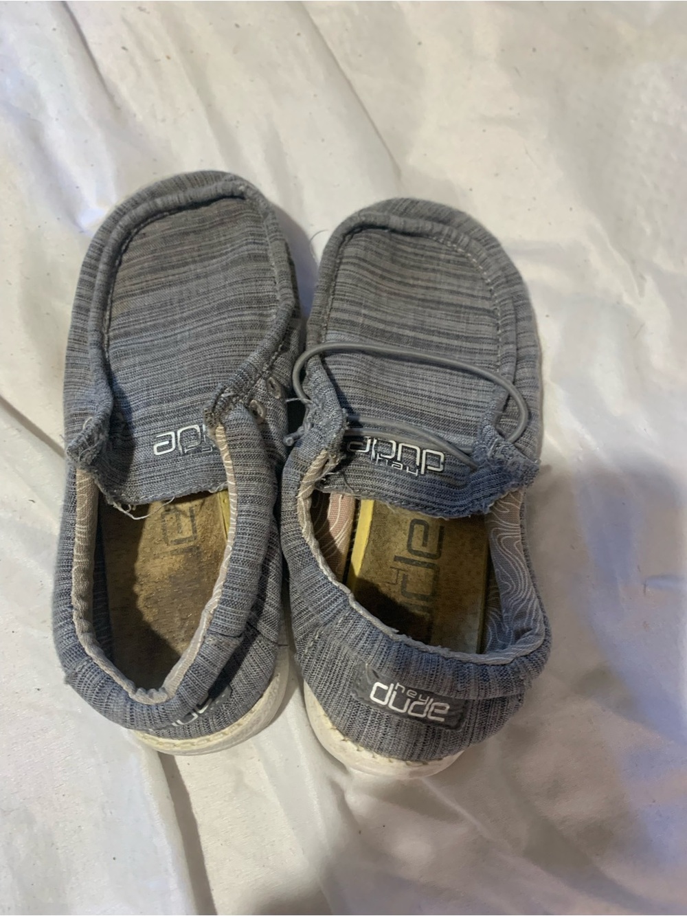 Hey Dude Kids Gray Slip-On Moccasin Style Slippers